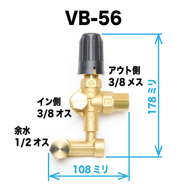 VB-56 セット品 高圧洗浄機用アンローダバルブ BANJO