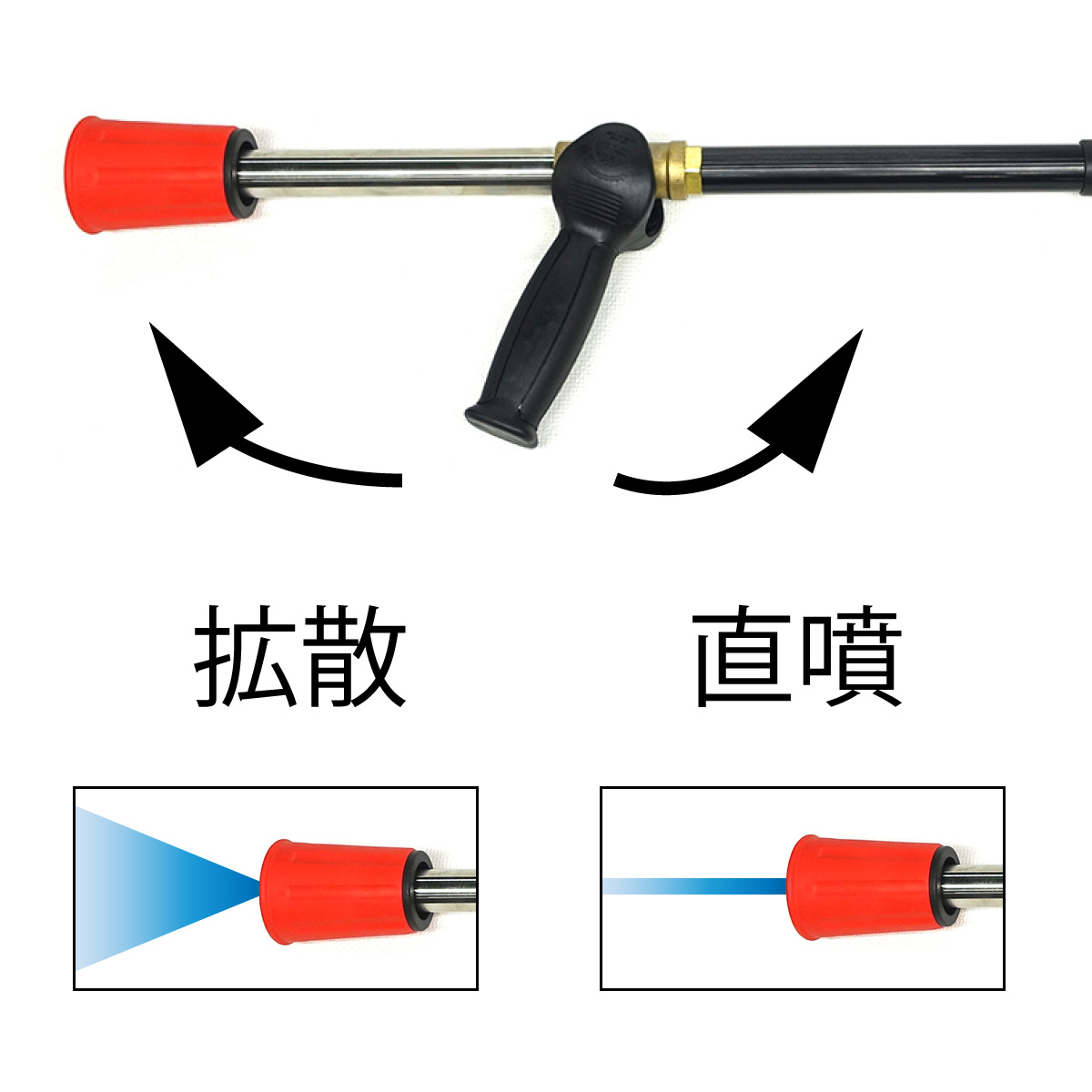 タービンガン 大水量高圧洗浄機用ガン スーパー工業トリガーガン